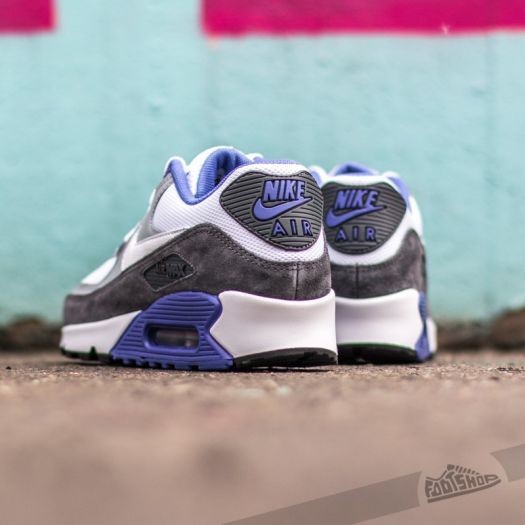Men s shoes Nike Air Max 90 Essential White Silver Dark Grey