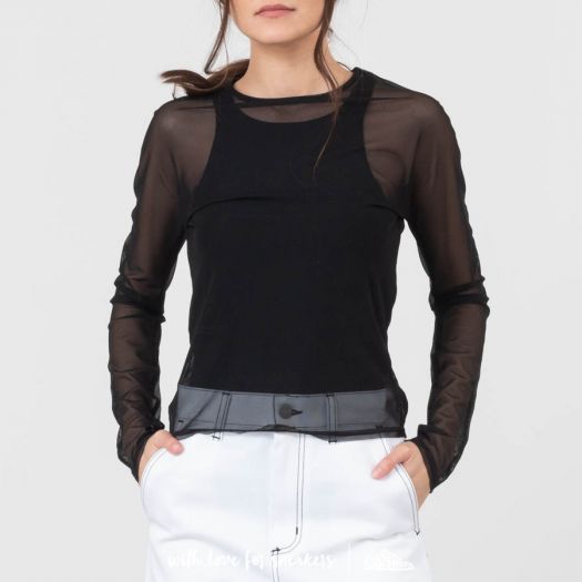 T Shirts Y 3 Yohji Love Mesh Long Sleeve Tee Black Footshop