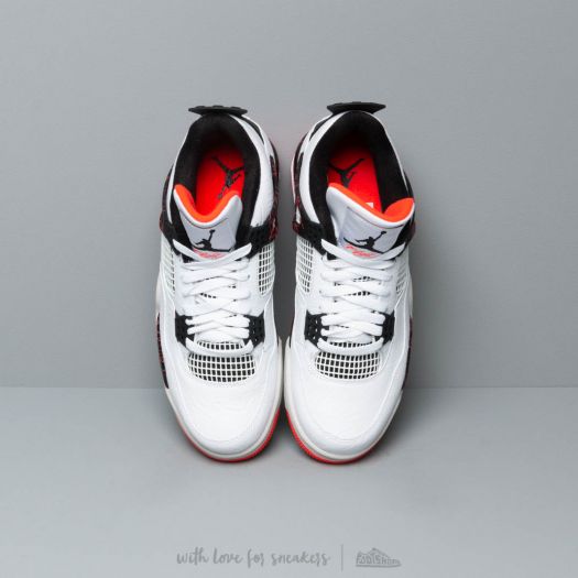 Men s shoes Air Jordan 4 Retro White Black Bright Crimson Footshop