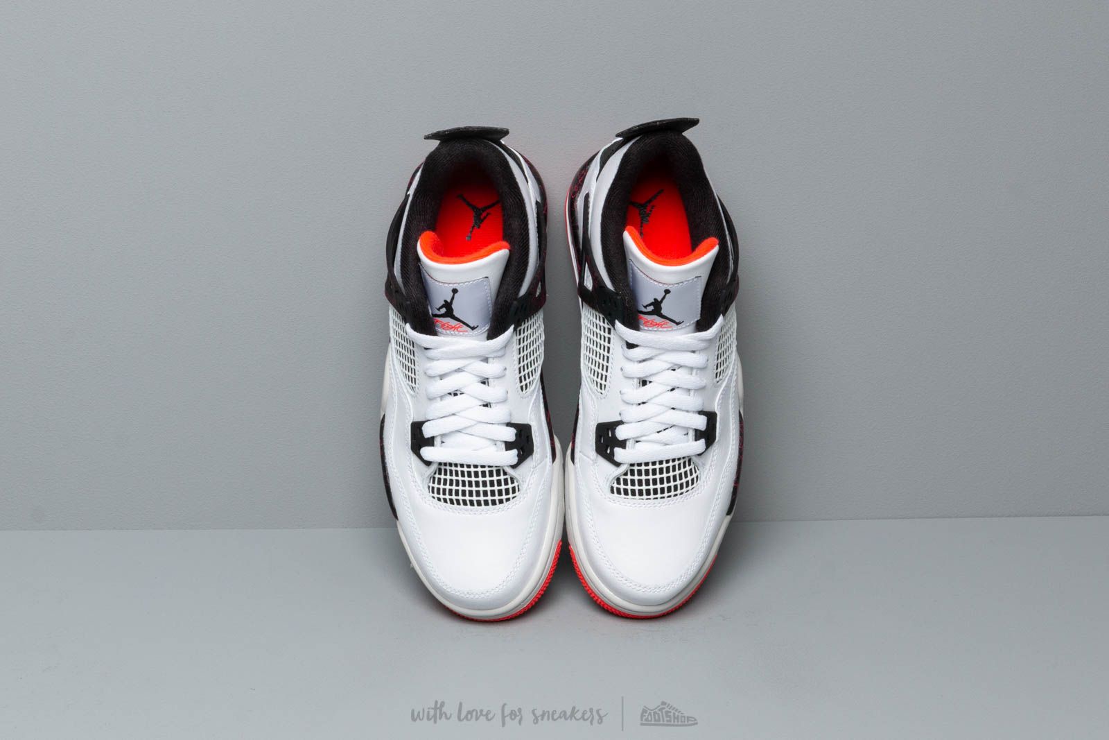 Scarpe donna Air Jordan 4 Retro (Gs) White/ Black-Bright Crimson