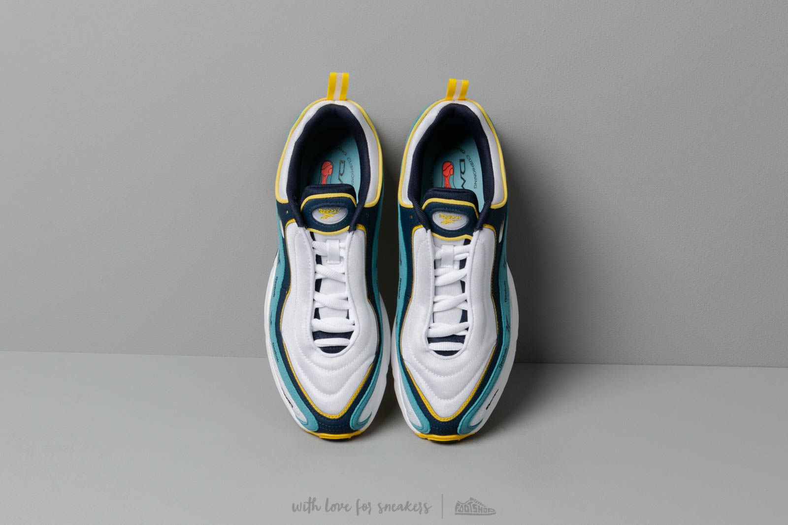 Men's shoes Reebok Daytona DMX Vector White/ Navy/ Mist/ Yellow