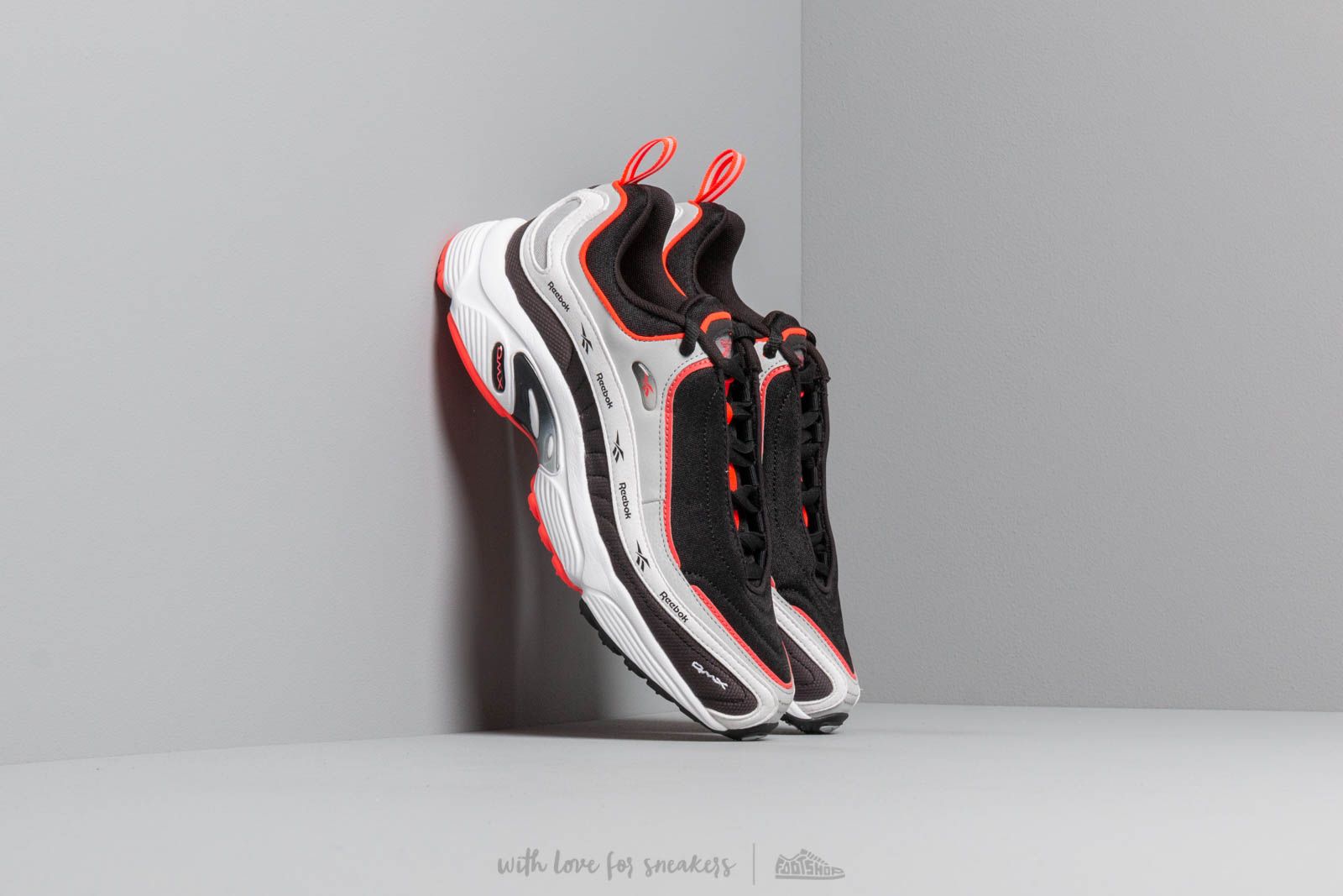 Men s shoes Reebok Daytona DMX Vector Black Grey White Neon Red Footshop
