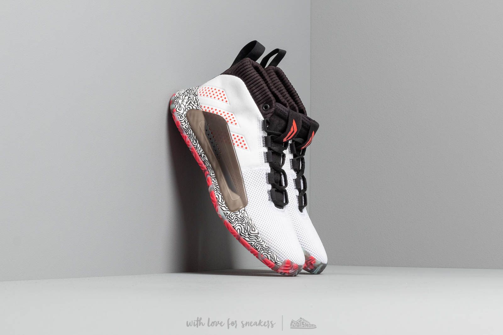 Încălțăminte și sneakerși pentru bărbați adidas Dame 5 Ftw White/ Shock Red/ Clear Mint