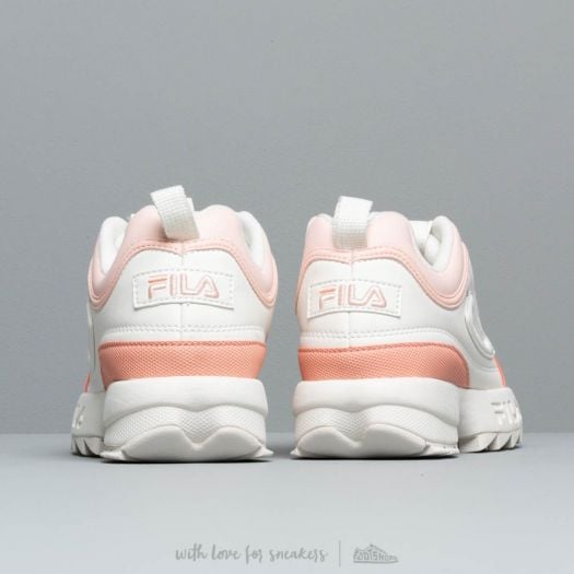 Salmon pink white fila top