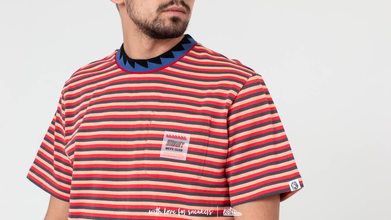 billionaire boys club striped tee