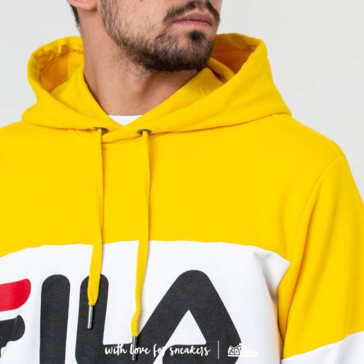 Hoodies and sweatshirts FILA Night Blocked Hoodie Black Empire Yellow Bright White Footshop