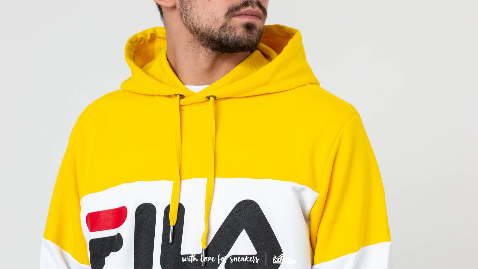 Yellow outlet fila hoodie