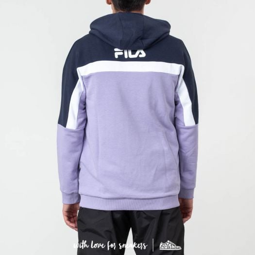Hoodies and sweatshirts FILA Boris Hoodie Violet Tulip Black Iris Bright White Footshop