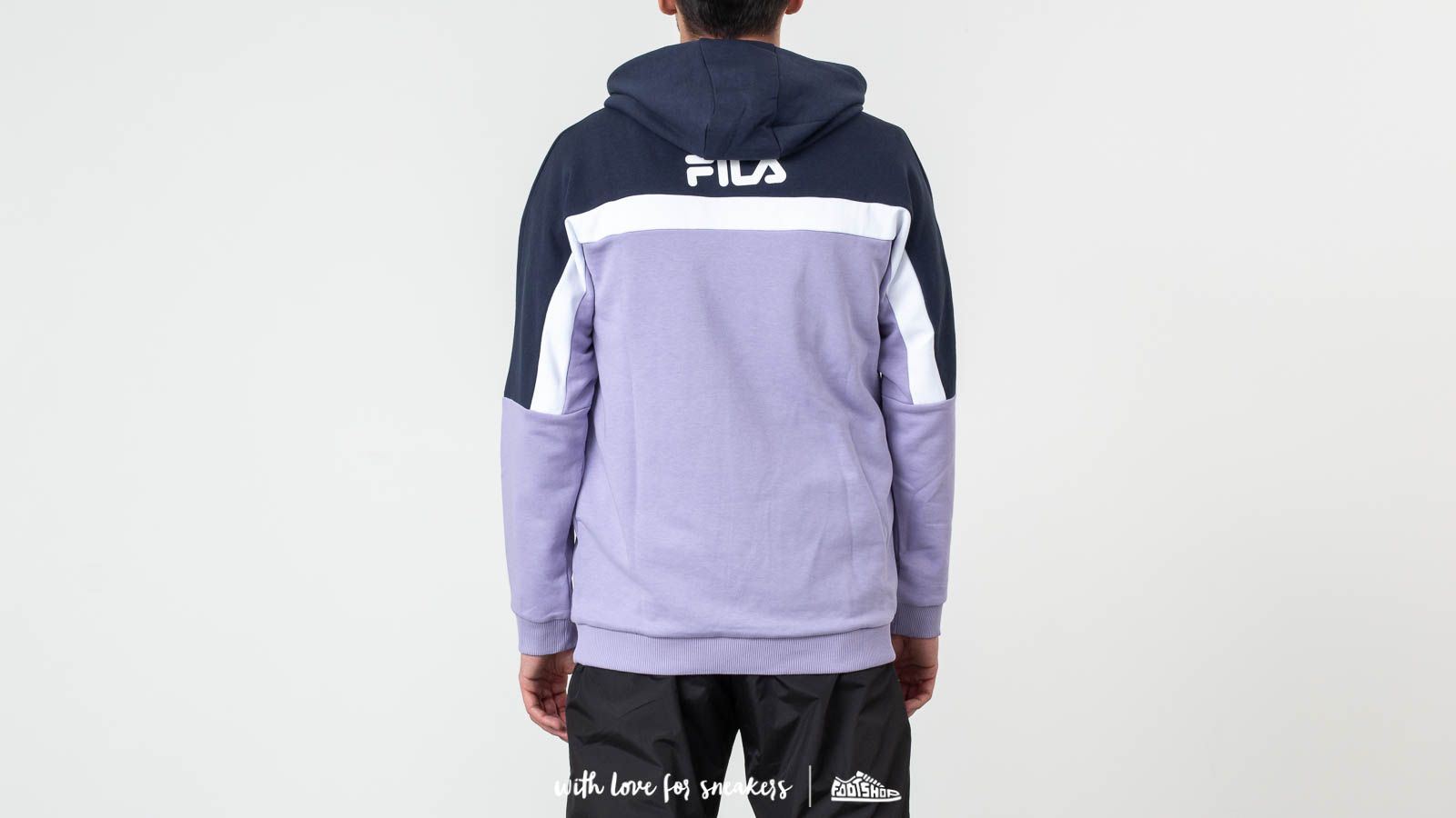 Puloverji   FILA Boris Hoodie Violet Tulip/ Black Iris/ Bright White