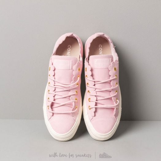 Converse leather pink blush sale