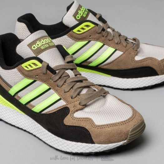 Men s shoes adidas Ultra Tech Raw White Hi Res Yellow Raw Khaki Footshop