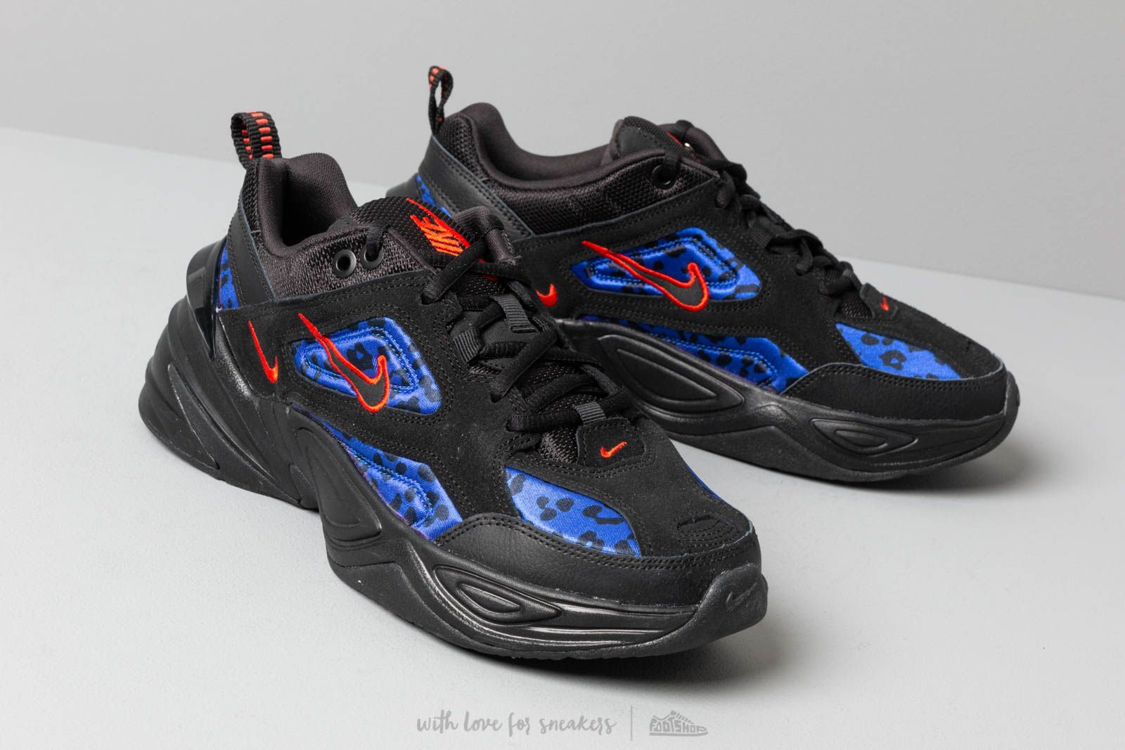 Women s shoes Nike W M2K Tekno Black Habanero Red Racer Blue Footshop