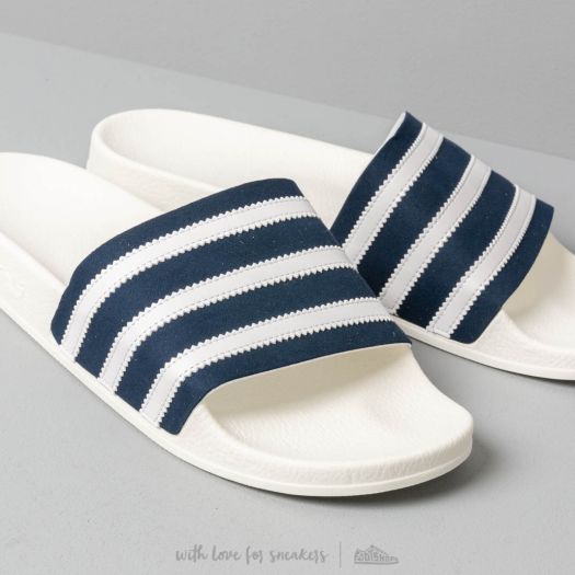 shoes Off | Footshop Adilette White Ftw Collegiate Men\'s Navy/ adidas White/
