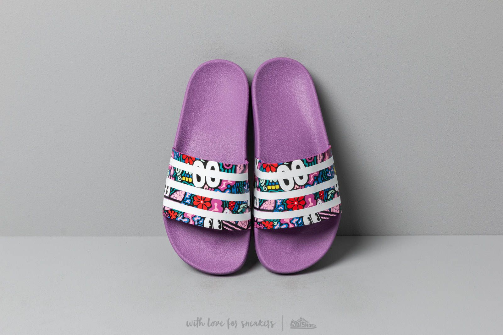 Sapatos de mulher adidas Adilette W Core Black/ Ftw White/ Active Red