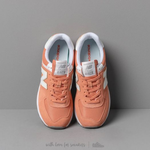 Women s shoes New Balance 574 Orange White Footshop
