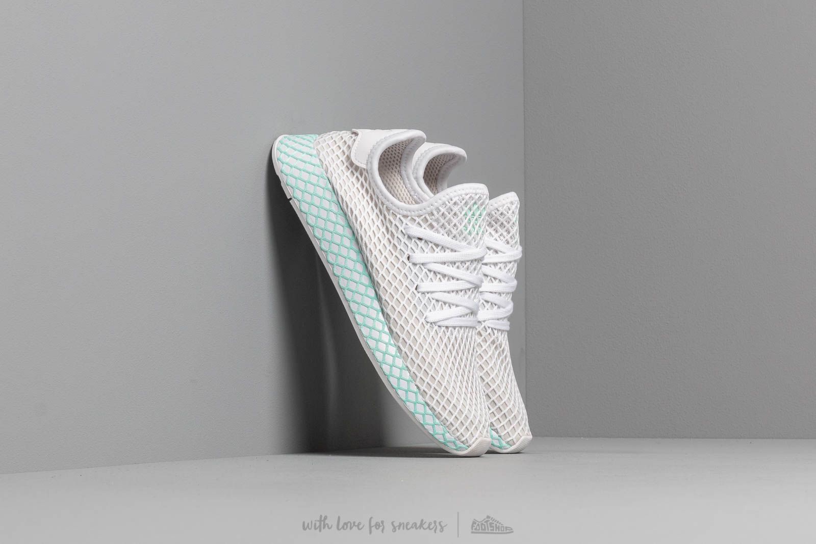 Női cipők adidas Deerupt Runner W Ftw White/ Grey One/ Clear Mint