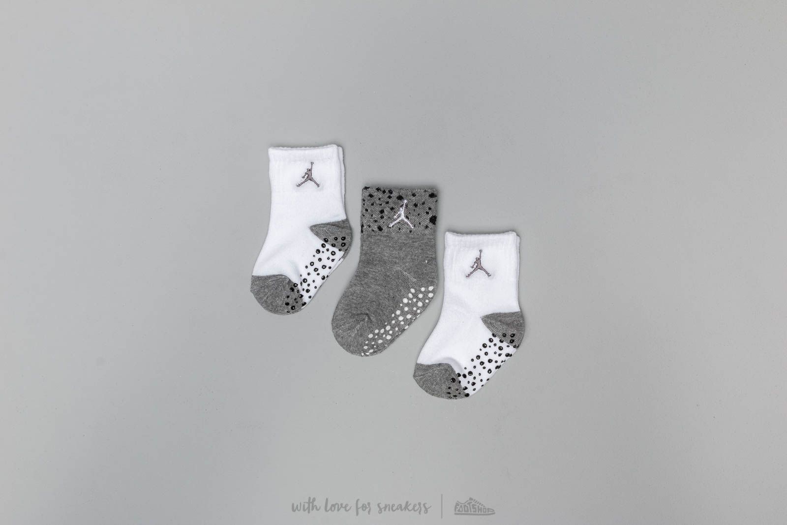 Detské ponožky Jordan 3Pack Grippy Socks White/ Grey