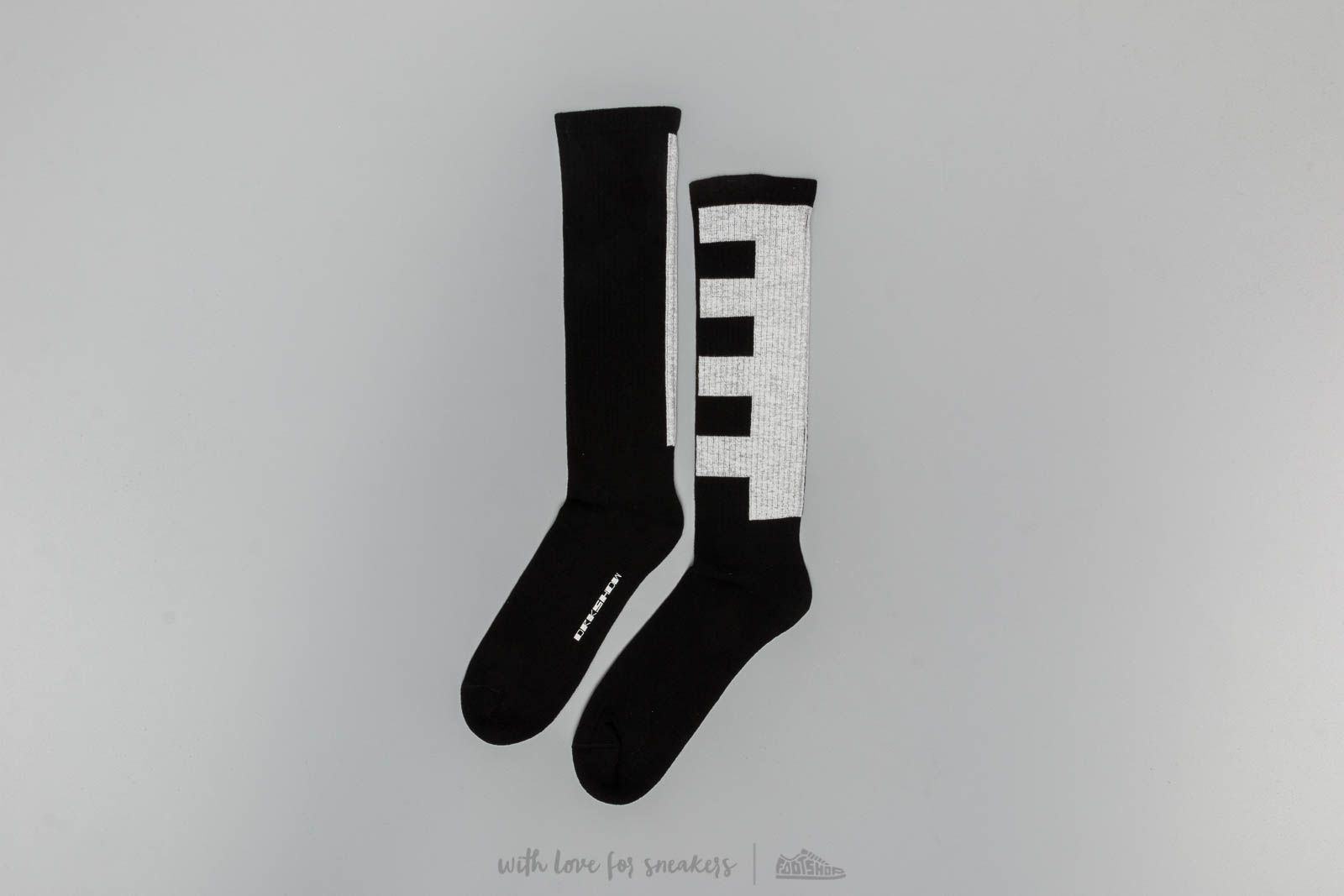 Zoknik Rick Owens DRKSHDW High Socks Black/ Milk