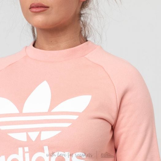 Hoodies and sweatshirts adidas Trefoil Crewneck Dust Pink Footshop
