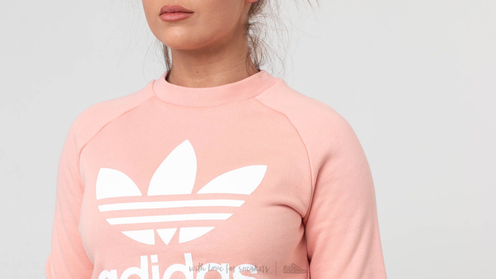 Hoodies and sweatshirts adidas Trefoil Crewneck Dust Pink Footshop