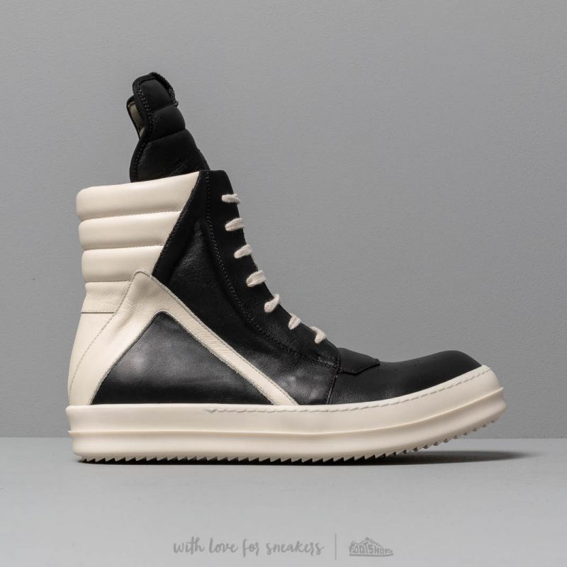 Мужская обувь Rick Owens Geobasket Black/ Milk/ Milk (RU19S2894