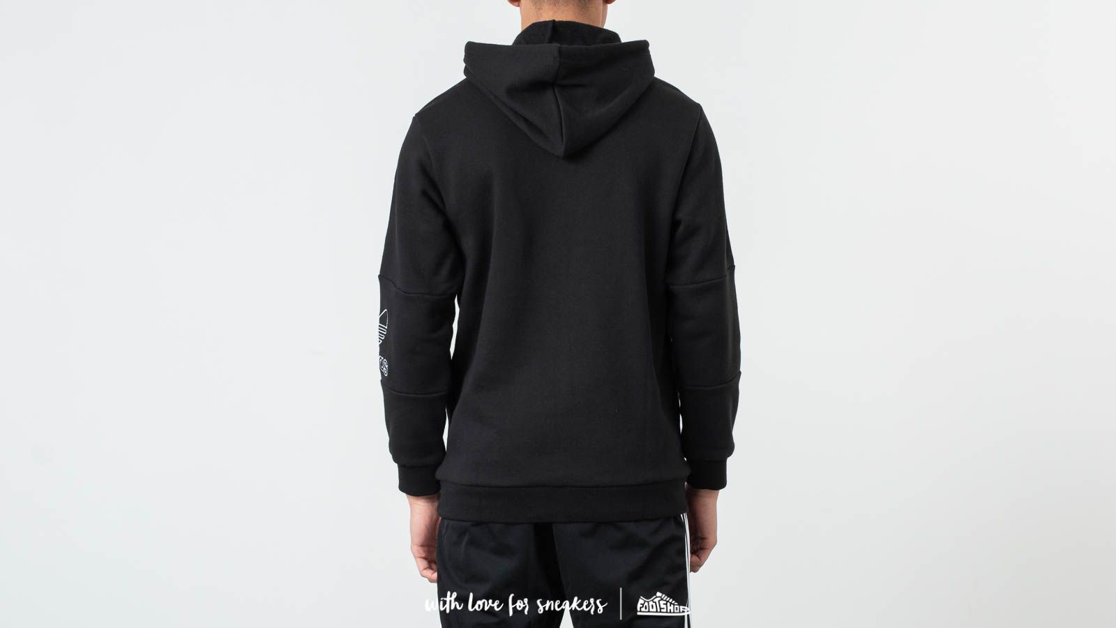 Kapucnis pulóverek és pulcsik adidas Originals Outline Hoodie Black