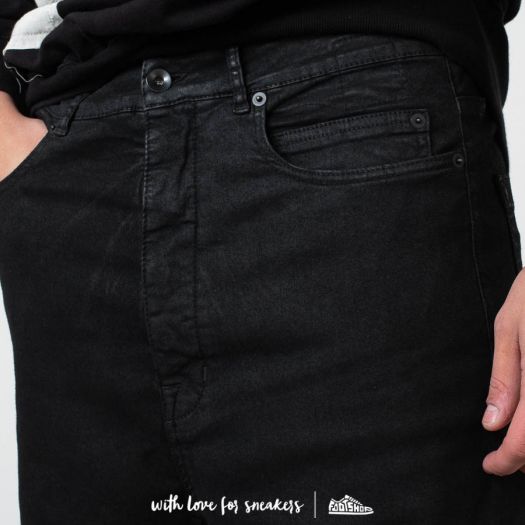 Rick Owens DRKSHDW Combo Collapse Cropped Jeans Black | Footshop
