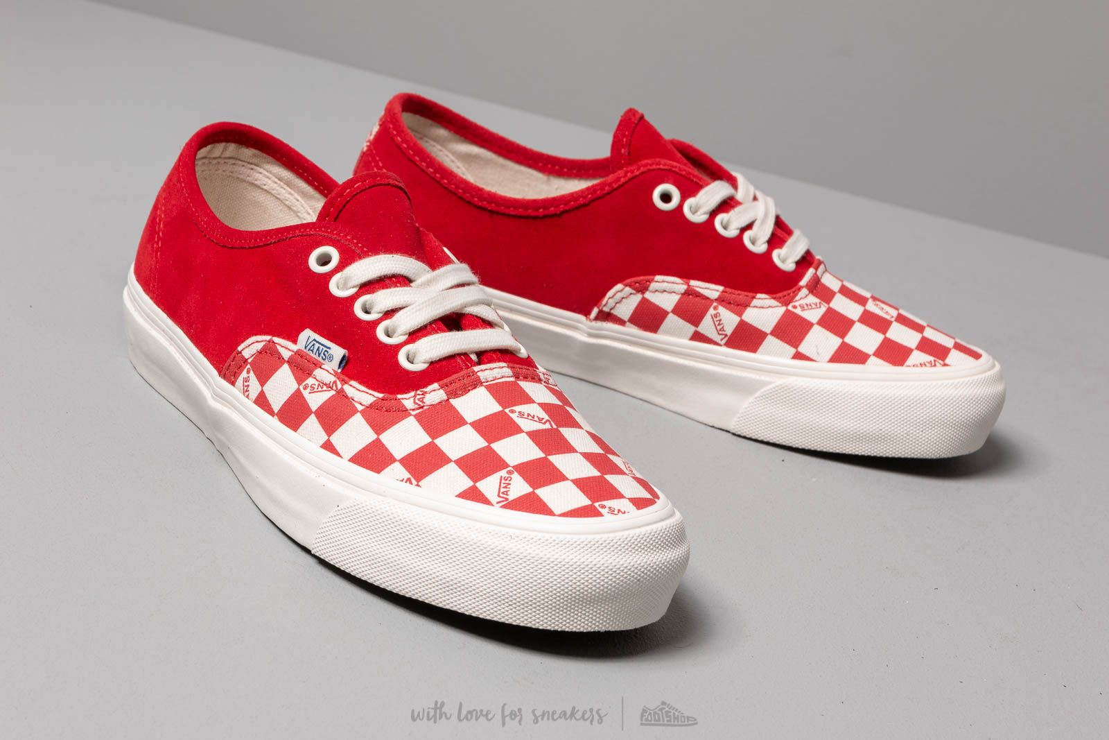 Vans racing red checkerboard hotsell