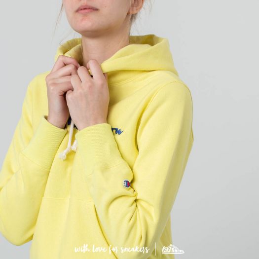 Women's champion yellow hoodie discount