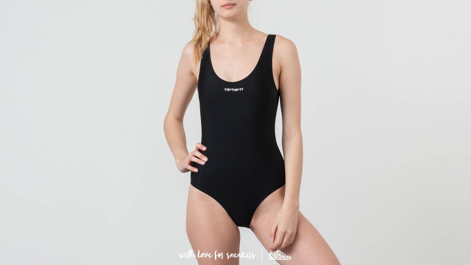 Fürdőruha Carhartt WIP Script Swimsuit Black/ White