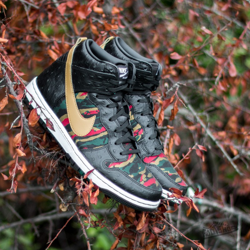 Men's shoes Nike Dunk Comfort Premium QS Black/ Gold Hyper Red
