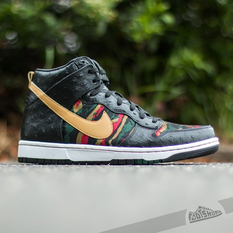 Men's shoes Nike Dunk Comfort Premium QS Black/ Gold Hyper Red