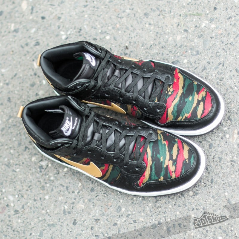 Men's shoes Nike Dunk Comfort Premium QS Black/ Gold Hyper Red