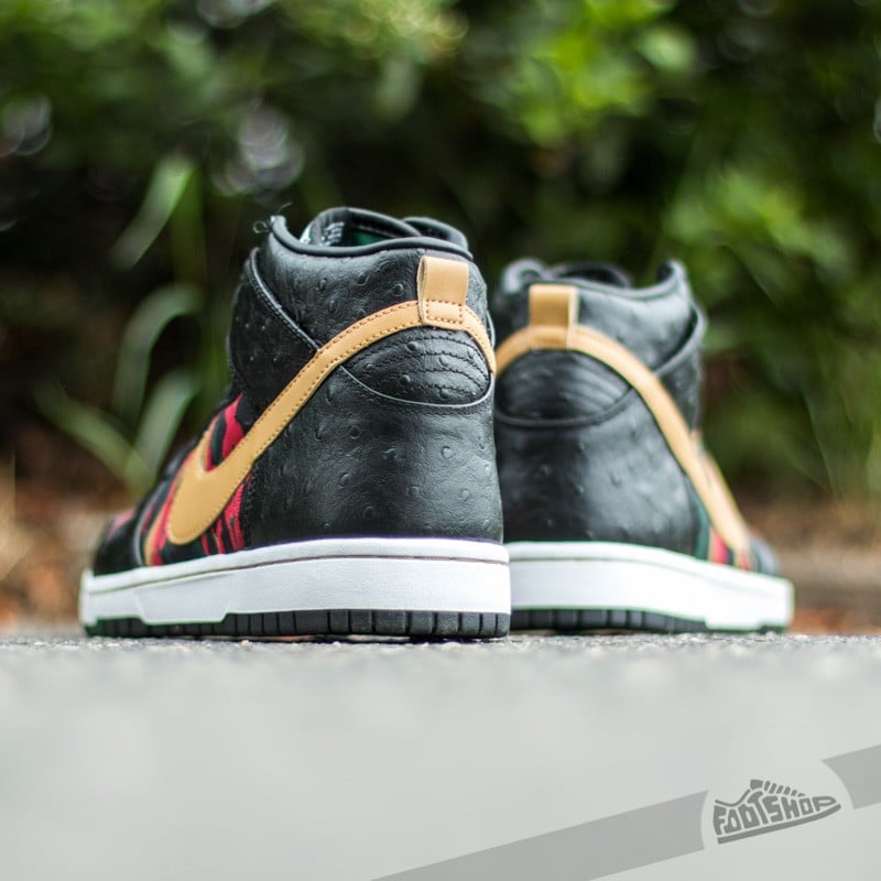 Men's shoes Nike Dunk Comfort Premium QS Black/ Gold Hyper Red