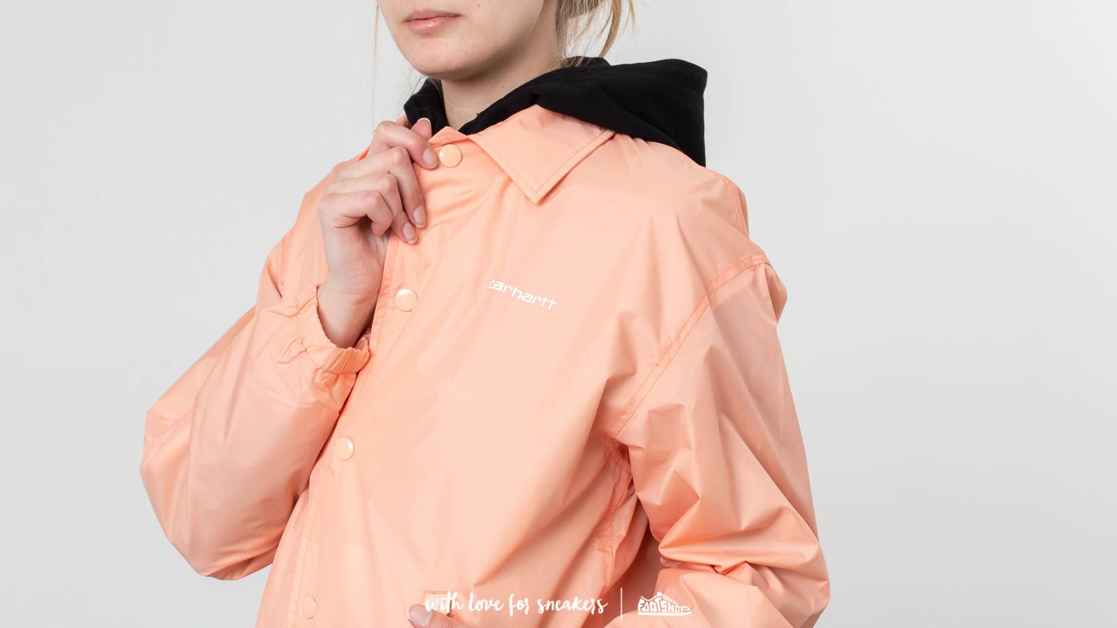 Carhartt hooded script coach jacket on sale