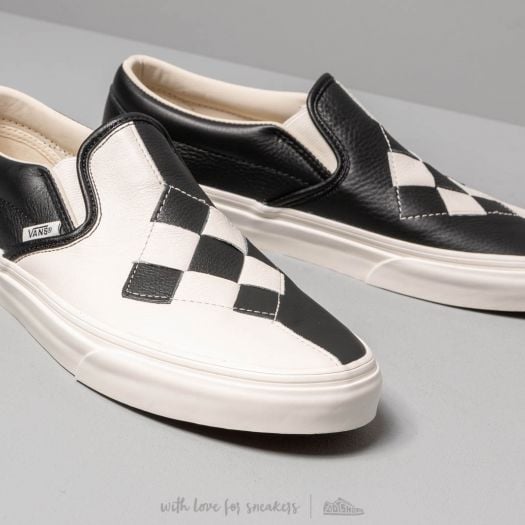 Men s shoes Vans Classic Slip On Woven Leather Checkerboard