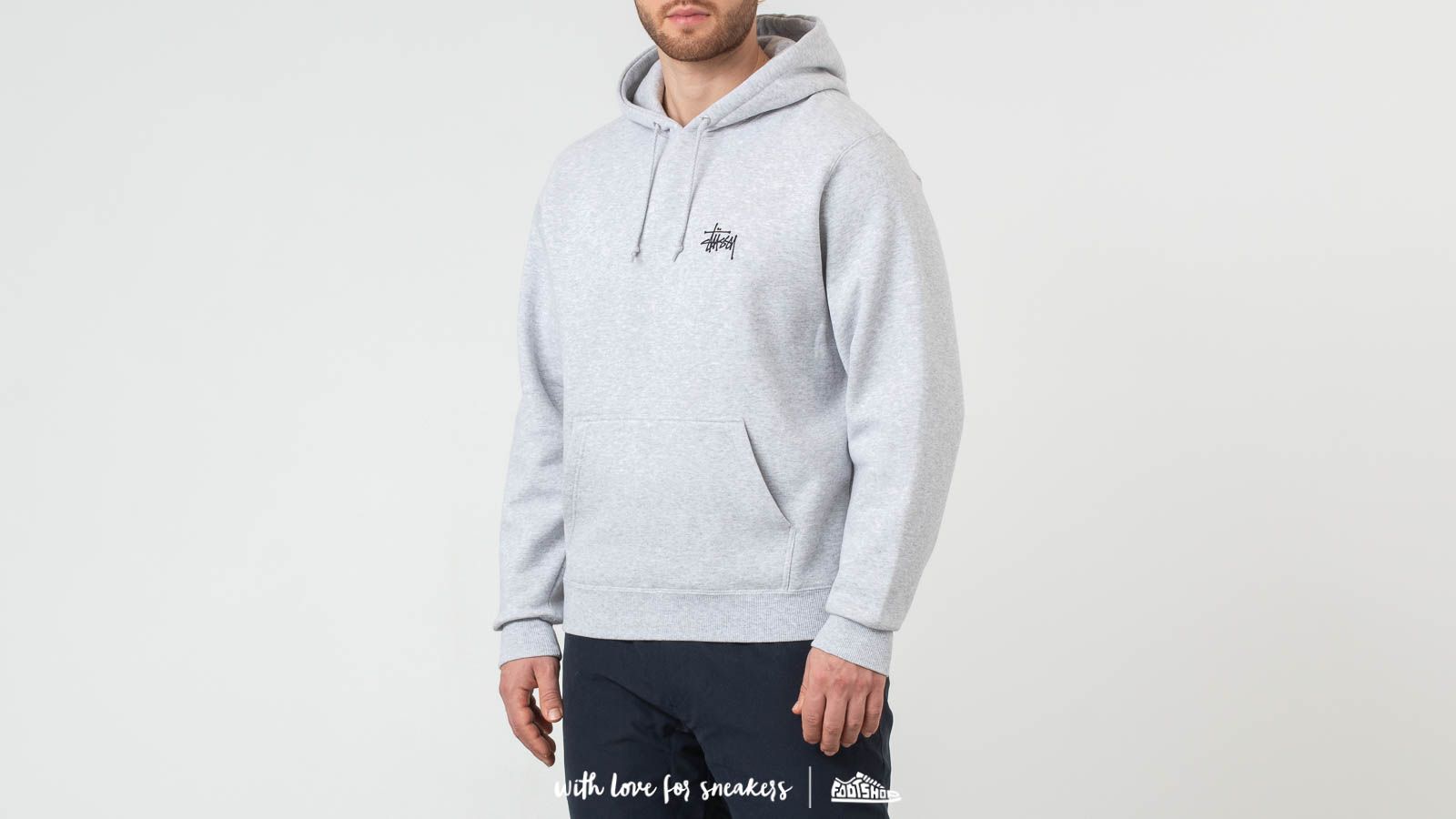 Hoodies and sweatshirts Stussy Basic Hoodie Grey Heather Footshop