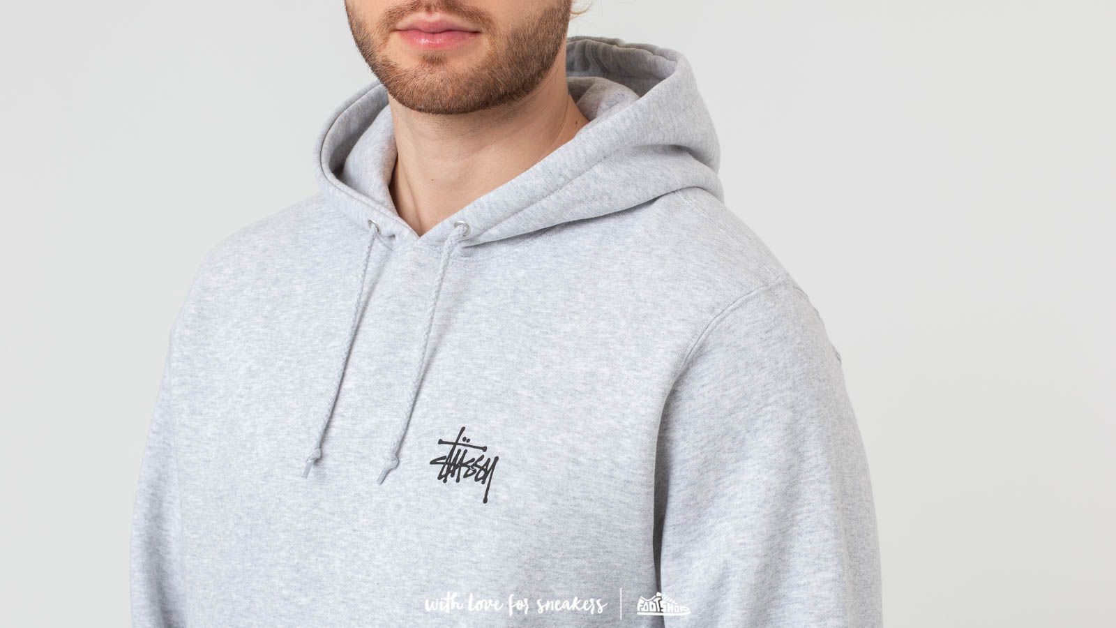 Hoodies and sweatshirts  Stüssy Basic Hoodie Grey Heather