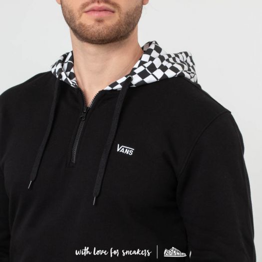 Hoodies and sweatshirts Vans Warp Check Qzp Pullover Black Footshop