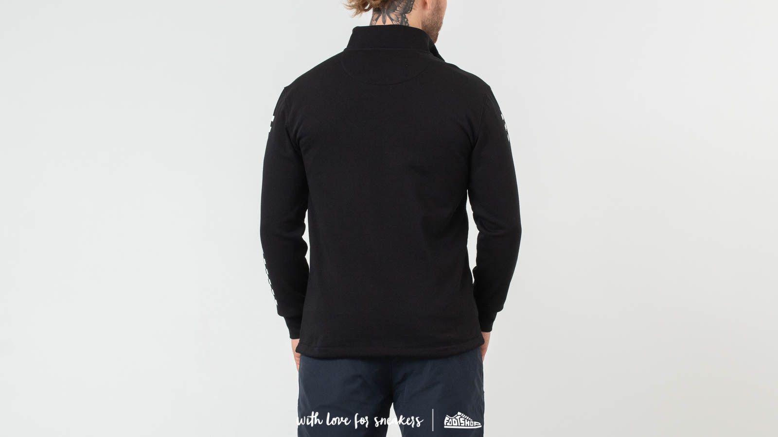 Mikiny Vans Versa Qzp Sweatshirt Black/ Checkerboard
