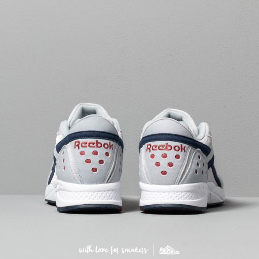 Reebok pyro leather trainers white navy on sale
