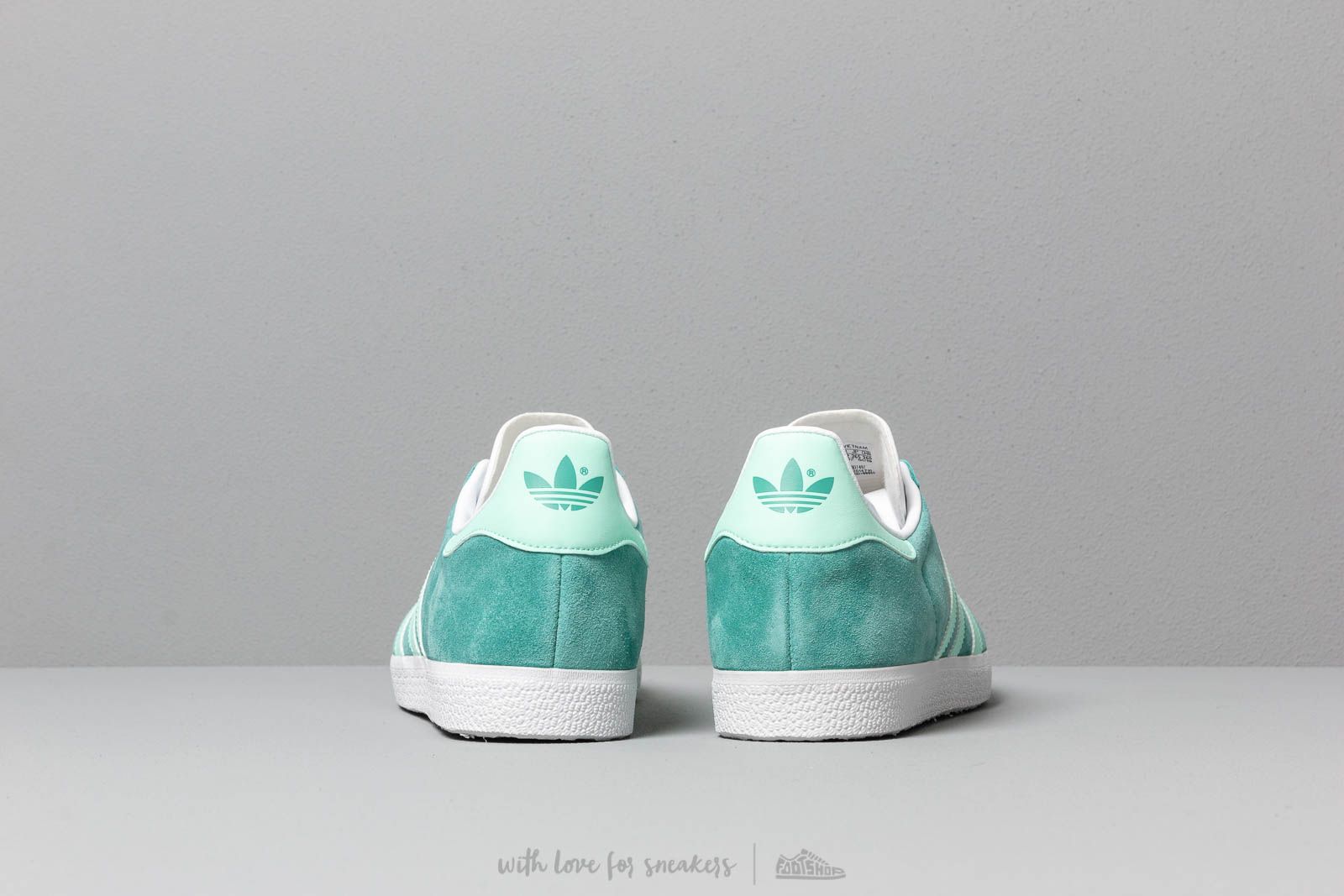 adidas gazelle silver green womens Tênis Adidas Gazelle Monogram Turquesa/Branco IF0881 – NewSkull main image 0