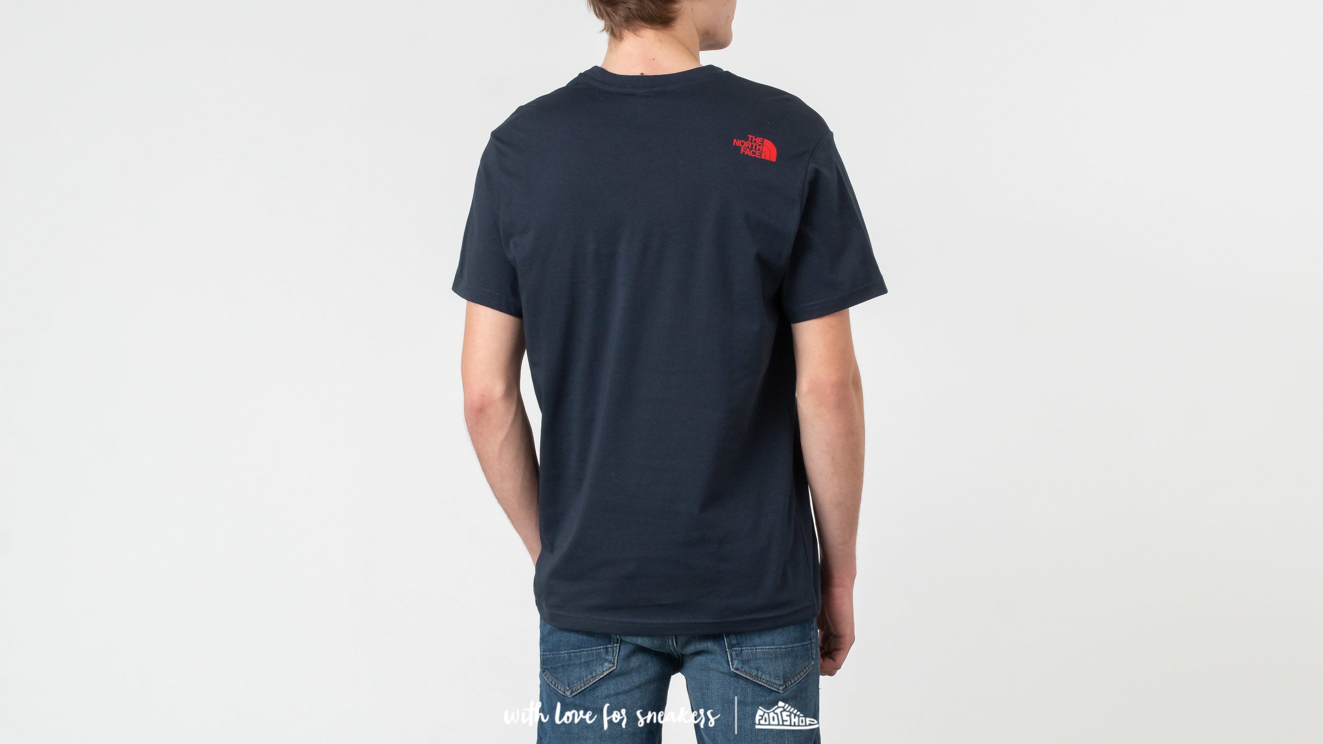 Μπλούζες The North Face Simple Dome Tee Urban Navy/ Fiery Red