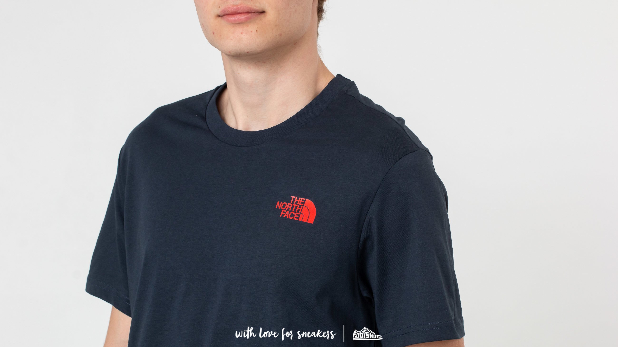 Μπλούζες The North Face Simple Dome Tee Urban Navy/ Fiery Red