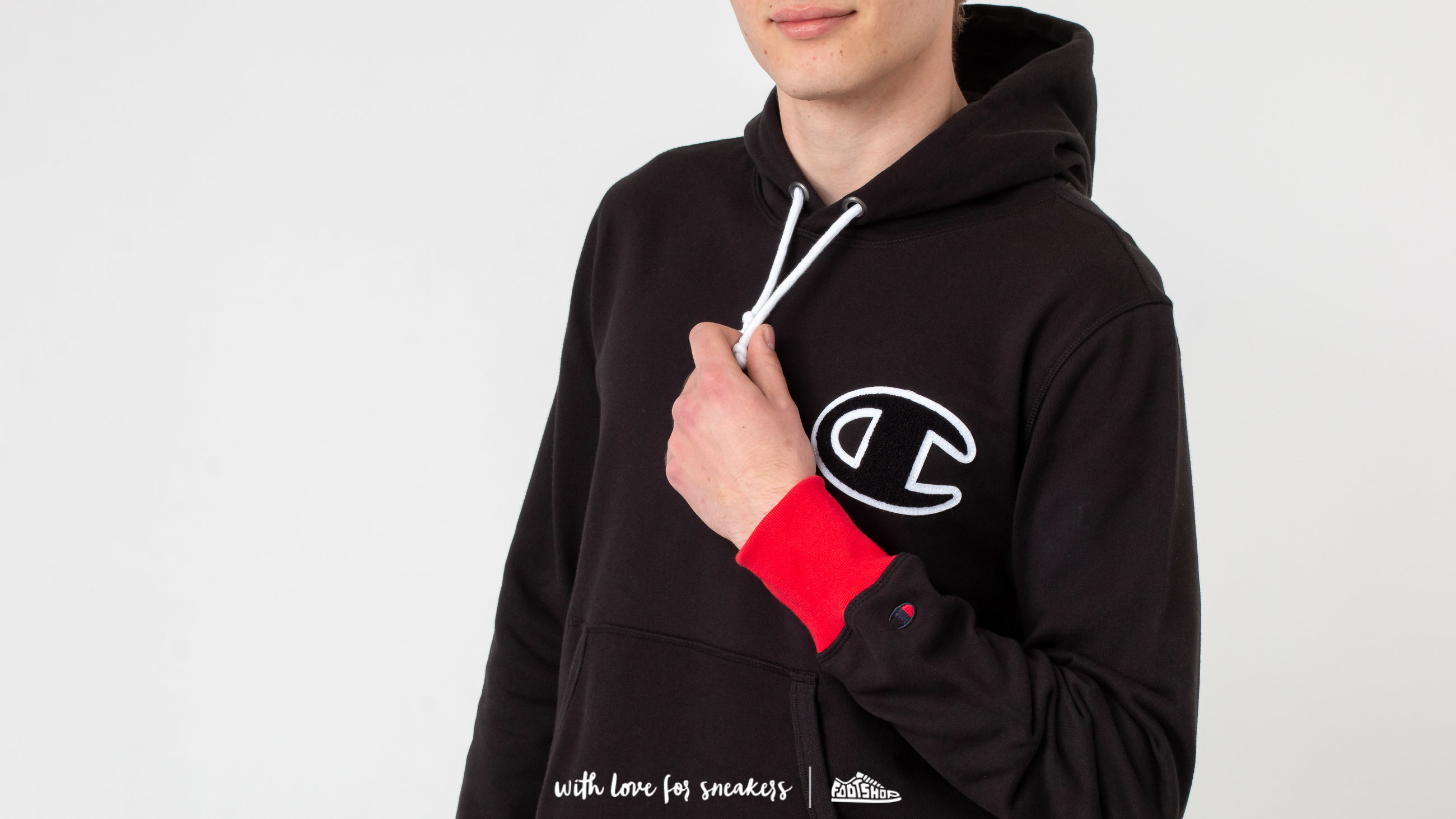 Champion super fleece black hoodie 2025