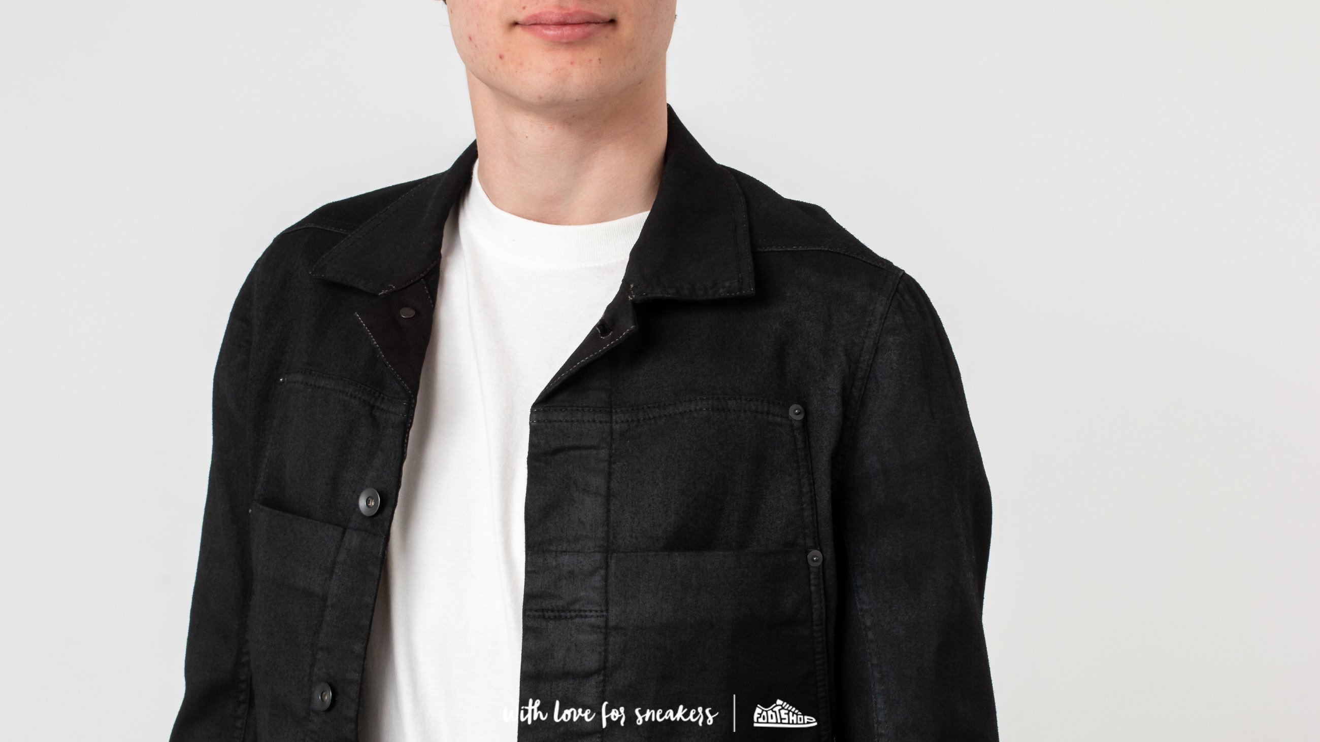 Jakas Rick Owens Giacca In Denim Jacket Black