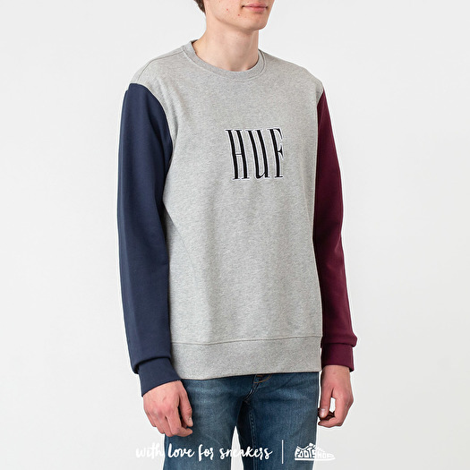Hoodies and sweatshirts HUF Crevasse Crewneck Grey Heather Footshop