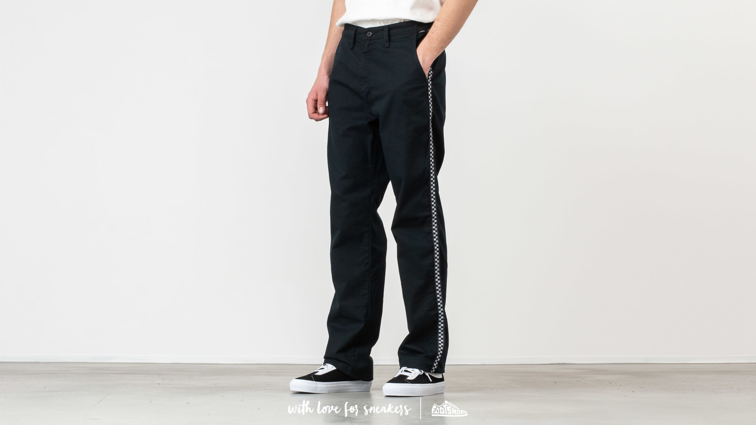 Pantalones Vans Authentic Chino Pro Taped Pant Black/ Checkerboard