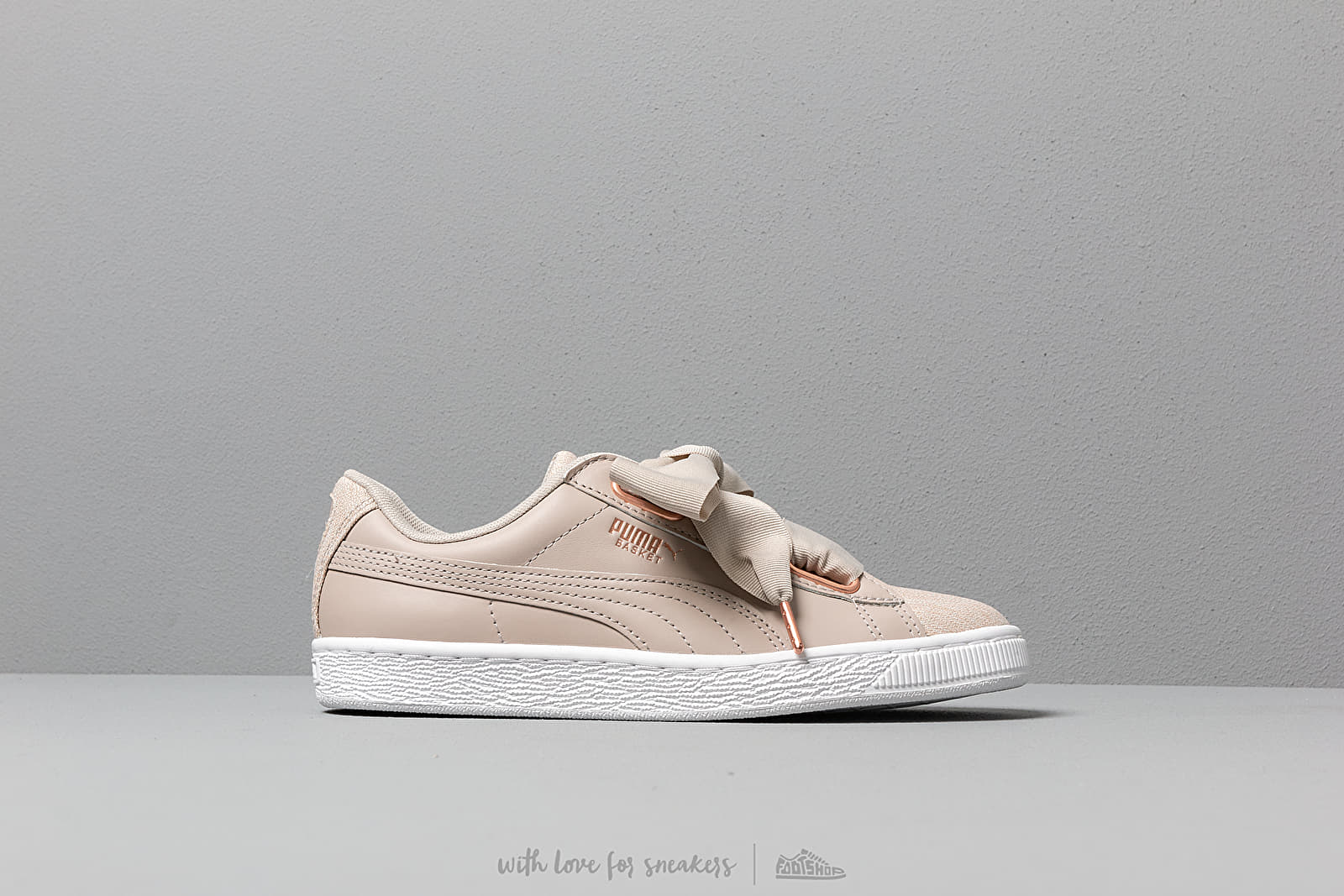 Puma basket heart cream sales