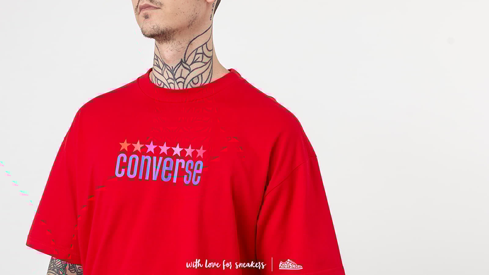 Majice T-shirt Converse x A$AP Nast Vintage Worldmark Tee Enamel Red
